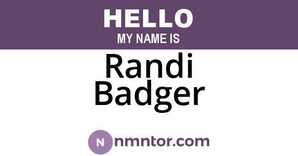 Randi Badger
