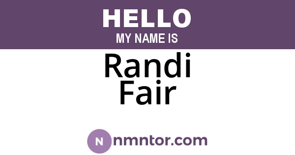 Randi Fair