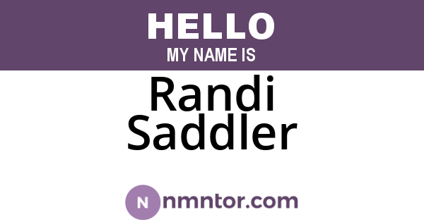 Randi Saddler
