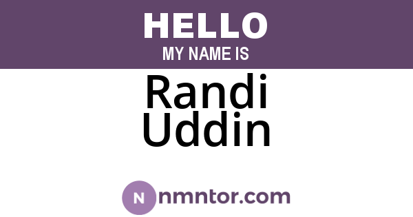 Randi Uddin