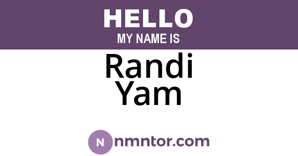 Randi Yam