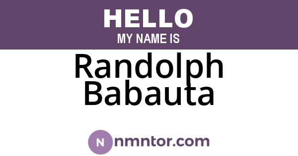 Randolph Babauta