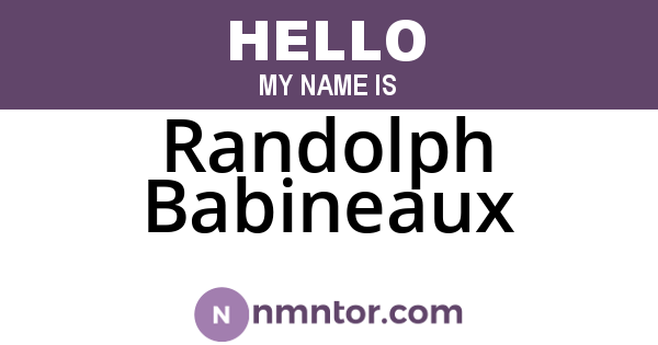 Randolph Babineaux