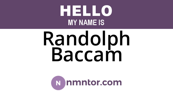 Randolph Baccam