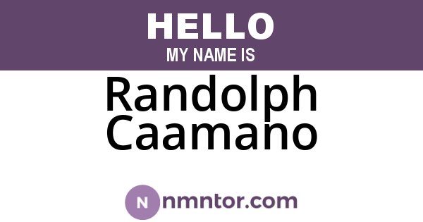 Randolph Caamano
