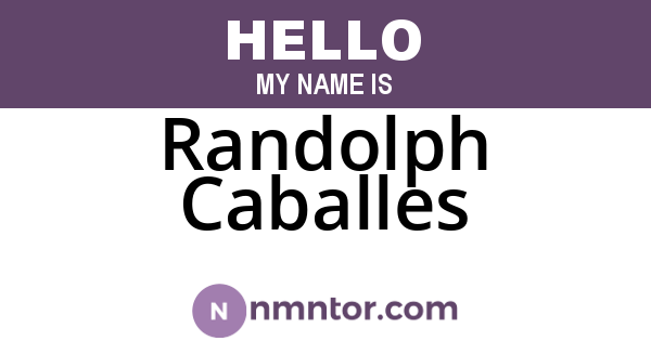 Randolph Caballes