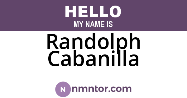 Randolph Cabanilla