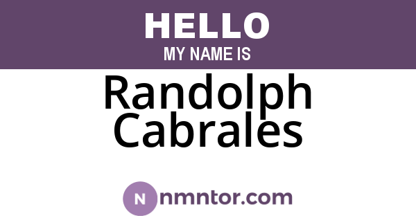 Randolph Cabrales