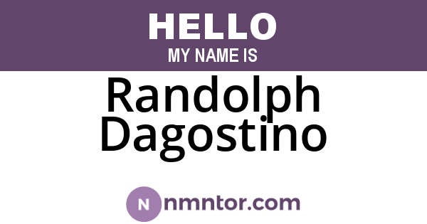 Randolph Dagostino