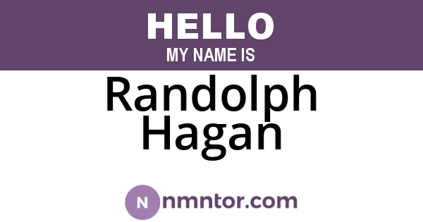 Randolph Hagan