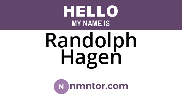 Randolph Hagen