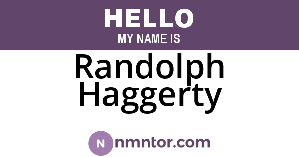 Randolph Haggerty
