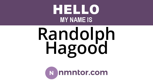 Randolph Hagood