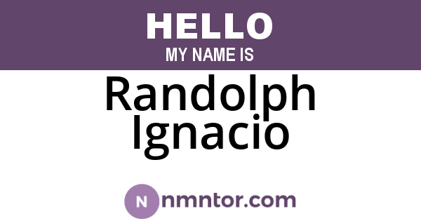 Randolph Ignacio
