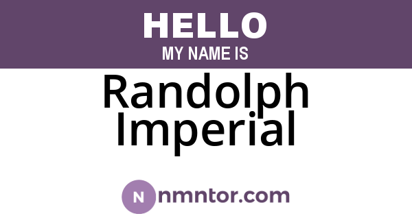 Randolph Imperial