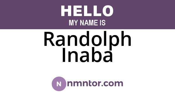Randolph Inaba