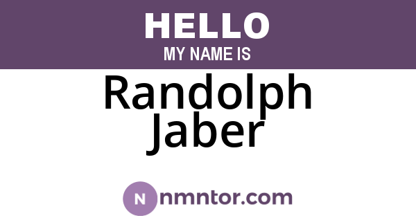 Randolph Jaber