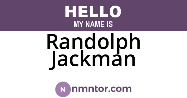 Randolph Jackman