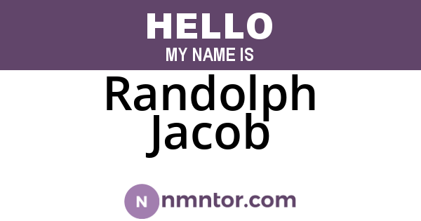 Randolph Jacob