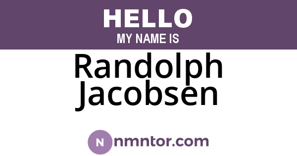 Randolph Jacobsen