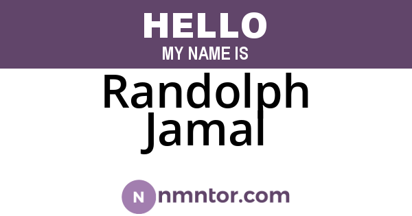 Randolph Jamal