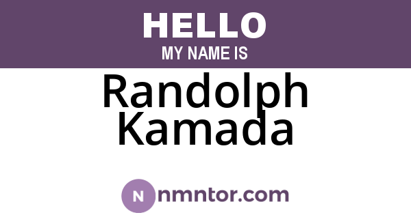 Randolph Kamada