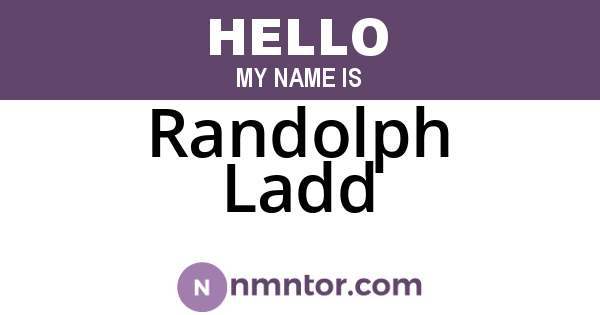Randolph Ladd