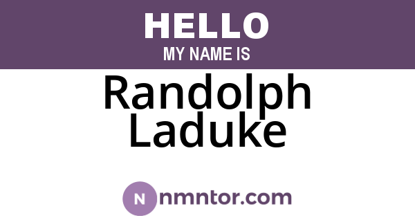 Randolph Laduke