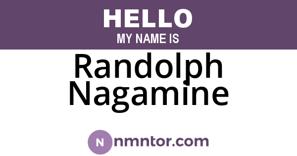 Randolph Nagamine