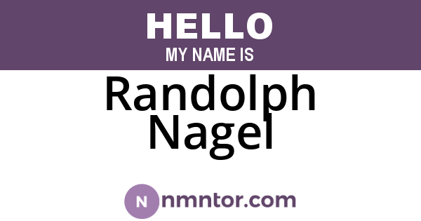 Randolph Nagel