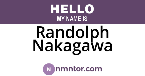 Randolph Nakagawa