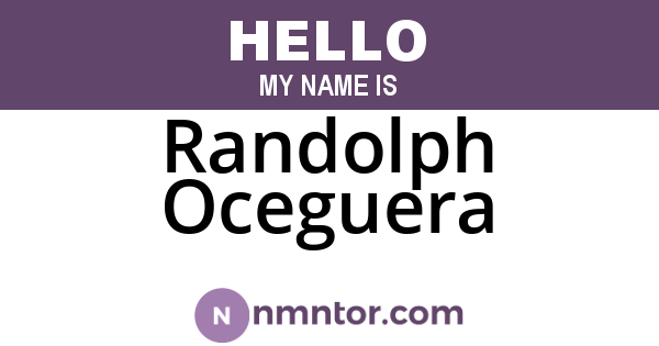Randolph Oceguera
