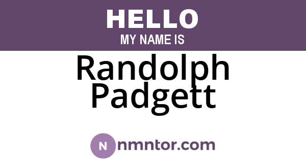Randolph Padgett