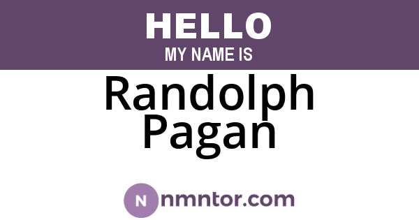 Randolph Pagan