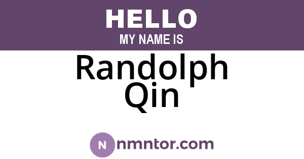 Randolph Qin