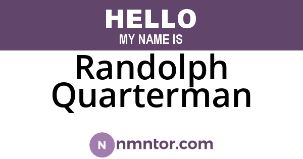 Randolph Quarterman