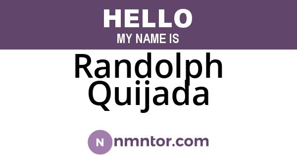 Randolph Quijada