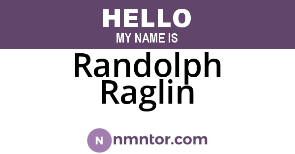 Randolph Raglin