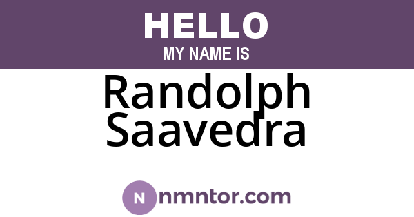 Randolph Saavedra