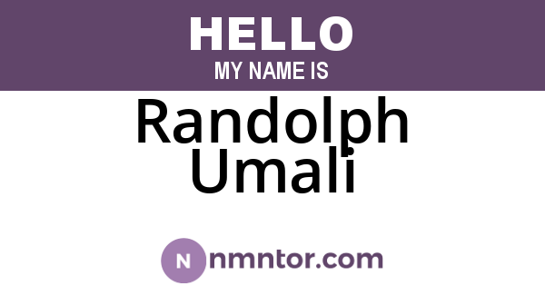 Randolph Umali