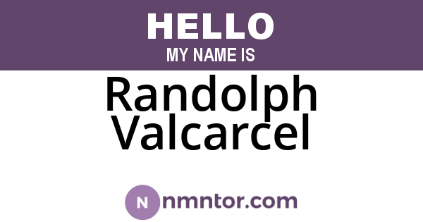 Randolph Valcarcel