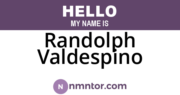 Randolph Valdespino