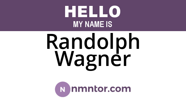 Randolph Wagner