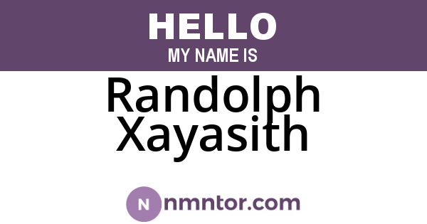 Randolph Xayasith