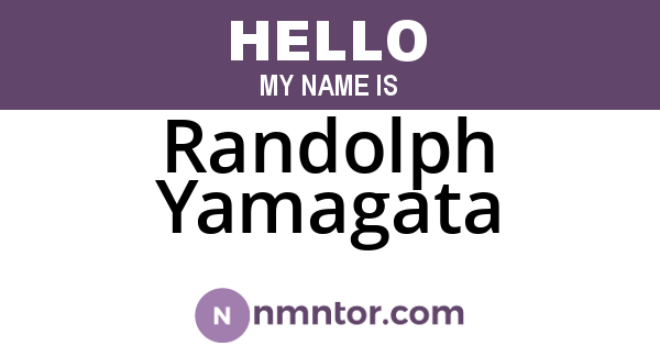 Randolph Yamagata