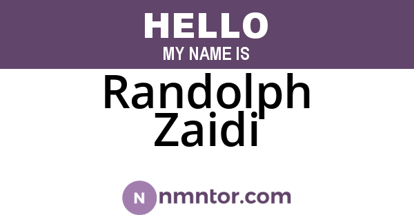 Randolph Zaidi