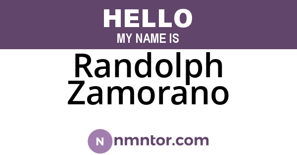 Randolph Zamorano