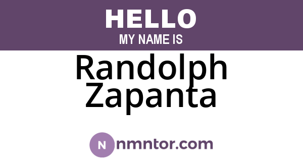 Randolph Zapanta