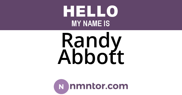 Randy Abbott