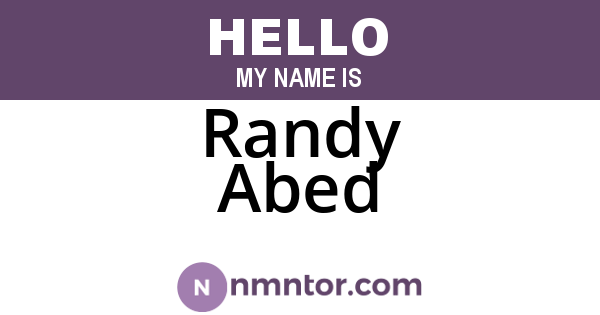 Randy Abed